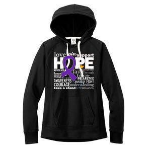 Alzheimer's Hope Love Support Women's Fleece Hoodie