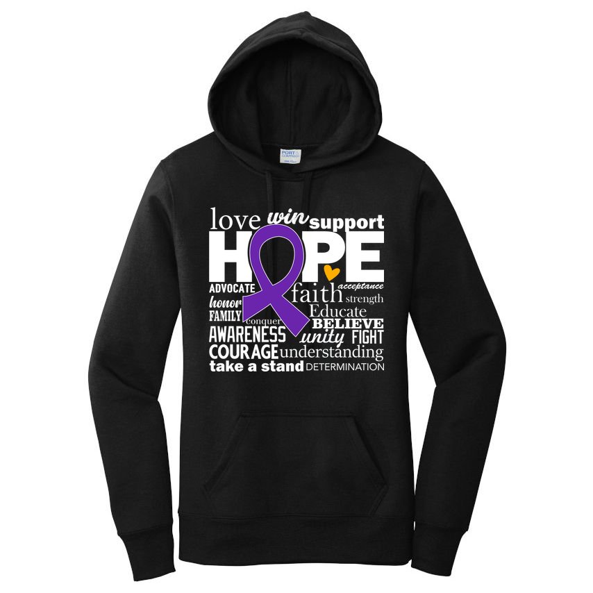 Alzheimer's Hope Love Support Women's Pullover Hoodie