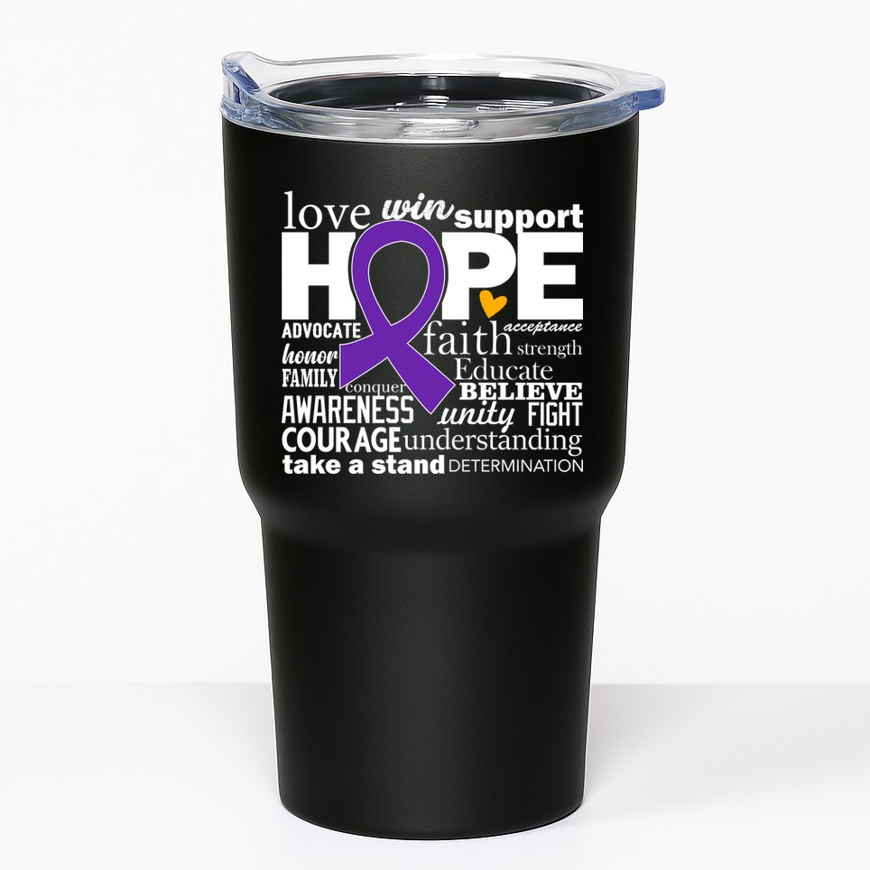 Alzheimer's Hope Love Support Tumbler
