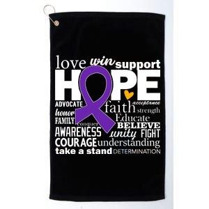 Alzheimer's Hope Love Support Platinum Collection Golf Towel