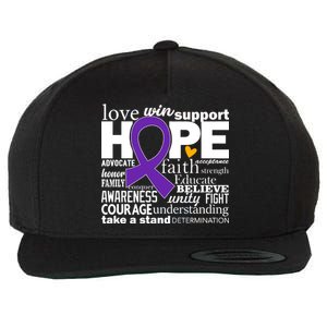 Alzheimer's Hope Love Support Wool Snapback Cap