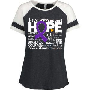 Alzheimer's Hope Love Support Enza Ladies Jersey Colorblock Tee