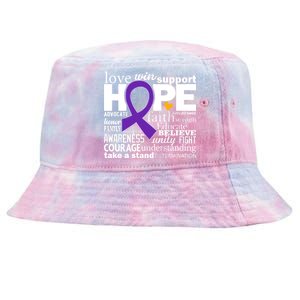 Alzheimer's Hope Love Support Tie-Dyed Bucket Hat