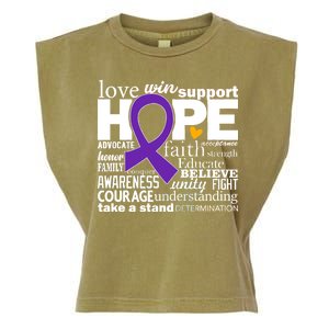 Alzheimer's Hope Love Support Garment-Dyed Women's Muscle Tee