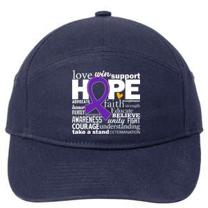 Alzheimer's Hope Love Support 7-Panel Snapback Hat