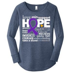 Alzheimer's Hope Love Support Women's Perfect Tri Tunic Long Sleeve Shirt