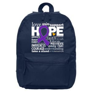 Alzheimer's Hope Love Support 16 in Basic Backpack