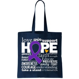 Alzheimer's Hope Love Support Tote Bag