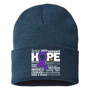 Alzheimer's Hope Love Support Sustainable Knit Beanie