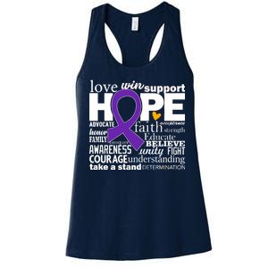 Alzheimer's Hope Love Support Women's Racerback Tank