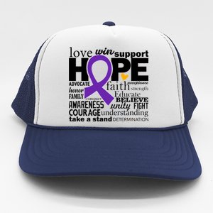 Alzheimer's Hope Love Support Trucker Hat