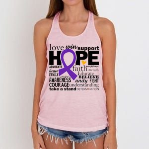 Alzheimer's Hope Love Support Women's Knotted Racerback Tank