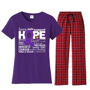 Alzheimer's Hope Love Support Women's Flannel Pajama Set