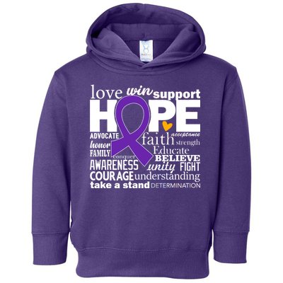 Alzheimer's Hope Love Support Toddler Hoodie