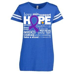 Alzheimer's Hope Love Support Enza Ladies Jersey Football T-Shirt