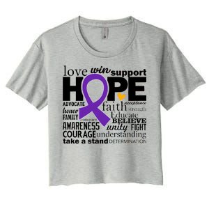 Alzheimer's Hope Love Support Women's Crop Top Tee