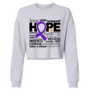 Alzheimer's Hope Love Support Cropped Pullover Crew