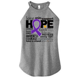 Alzheimer's Hope Love Support Women's Perfect Tri Rocker Tank