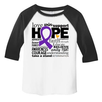 Alzheimer's Hope Love Support Toddler Fine Jersey T-Shirt