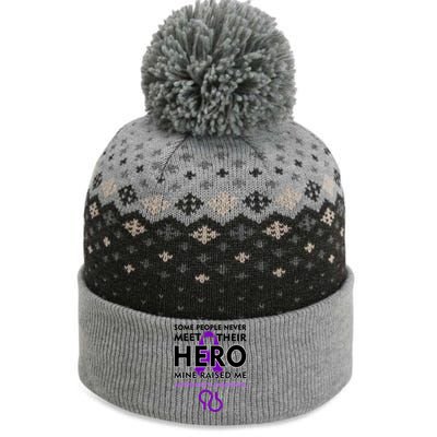 Alzheimer's Some People Never Meet Their Hero Mine Raised Me The Baniff Cuffed Pom Beanie