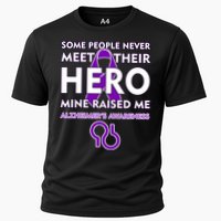 Alzheimer's Some People Never Meet Their Hero Mine Raised Me Cooling Performance Crew T-Shirt