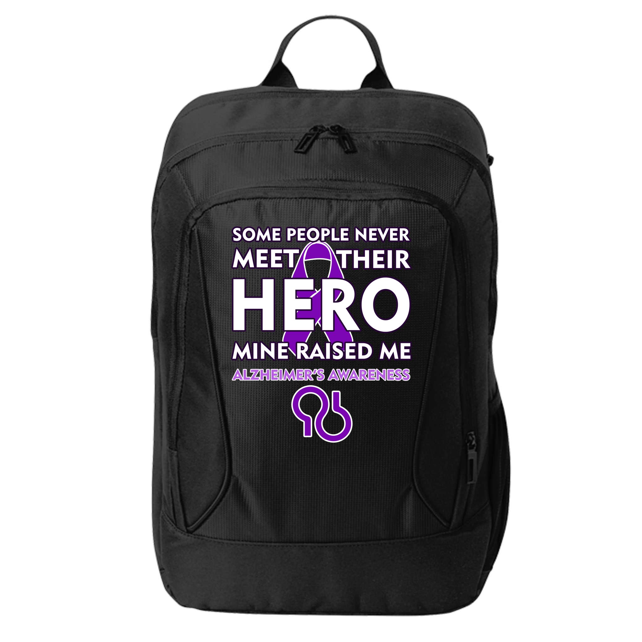 Alzheimer's Some People Never Meet Their Hero Mine Raised Me City Backpack