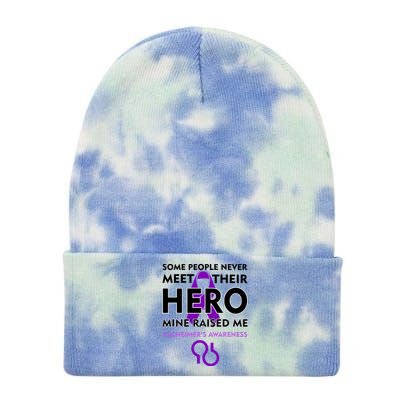 Alzheimer's Some People Never Meet Their Hero Mine Raised Me Tie Dye 12in Knit Beanie