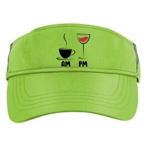 AM Coffee PM Wine Adult Drive Performance Visor