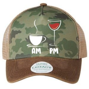 AM Coffee PM Wine Legacy Tie Dye Trucker Hat