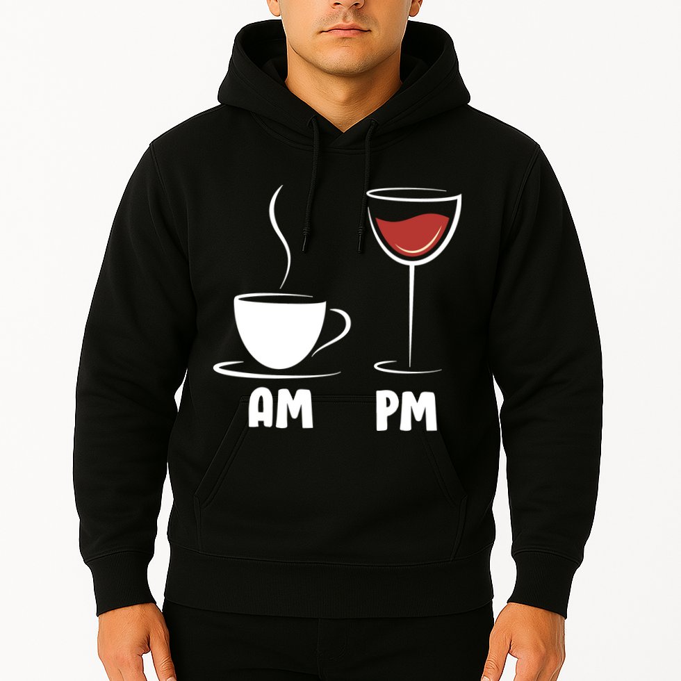 AM Coffee PM Wine Hoodie