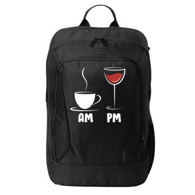 AM Coffee PM Wine City Backpack