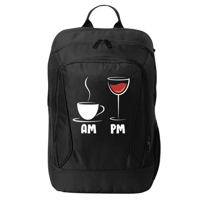 AM Coffee PM Wine City Backpack