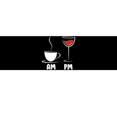 AM Coffee PM Wine Bumper Sticker