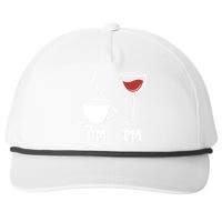 AM Coffee PM Wine Snapback Five-Panel Rope Hat