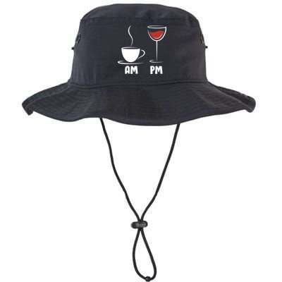 AM Coffee PM Wine Legacy Cool Fit Booney Bucket Hat