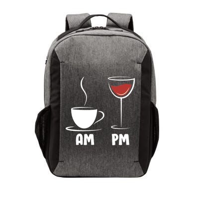 AM Coffee PM Wine Vector Backpack