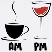 AM Coffee PM Wine Garment-Dyed Sweatshirt