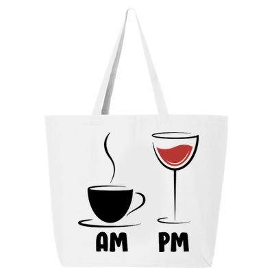 AM Coffee PM Wine 25L Jumbo Tote