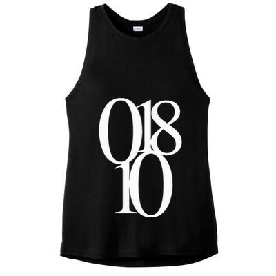 Andover Ma 01810 Original Zip Code Design Ladies PosiCharge Tri-Blend Wicking Tank
