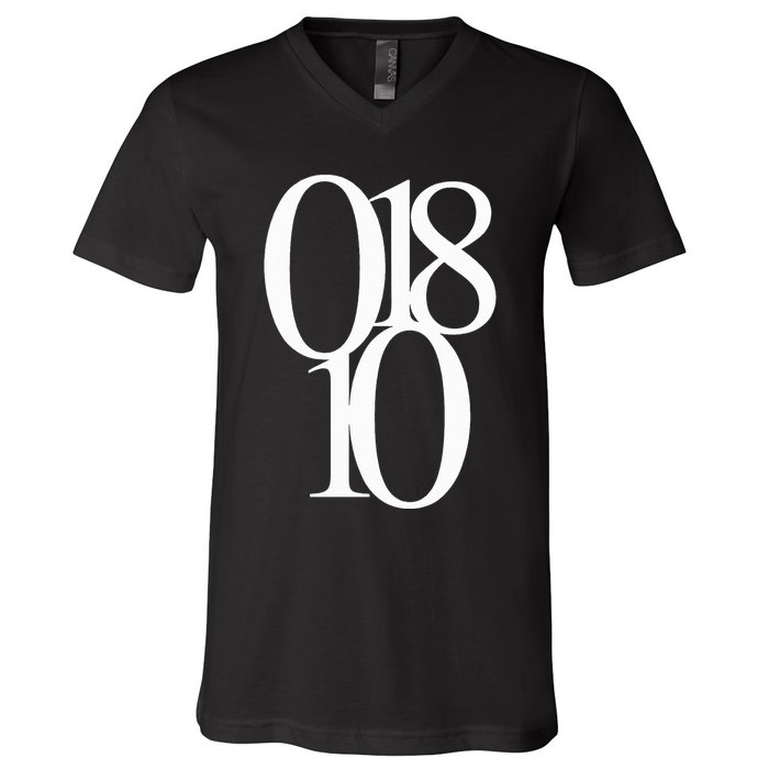 Andover Ma 01810 Original Zip Code Design V-Neck T-Shirt