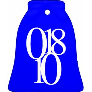 Andover Ma 01810 Original Zip Code Ceramic Bell Ornament