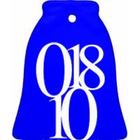 Andover Ma 01810 Original Zip Code Ceramic Bell Ornament