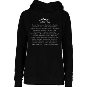 Adirondack Mountains 46 High Peaks Womens Funnel Neck Pullover Hood