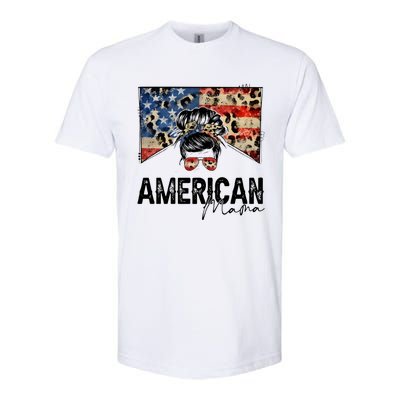 American Mama 4th Of July Gift Usa Gift Softstyle® CVC T-Shirt