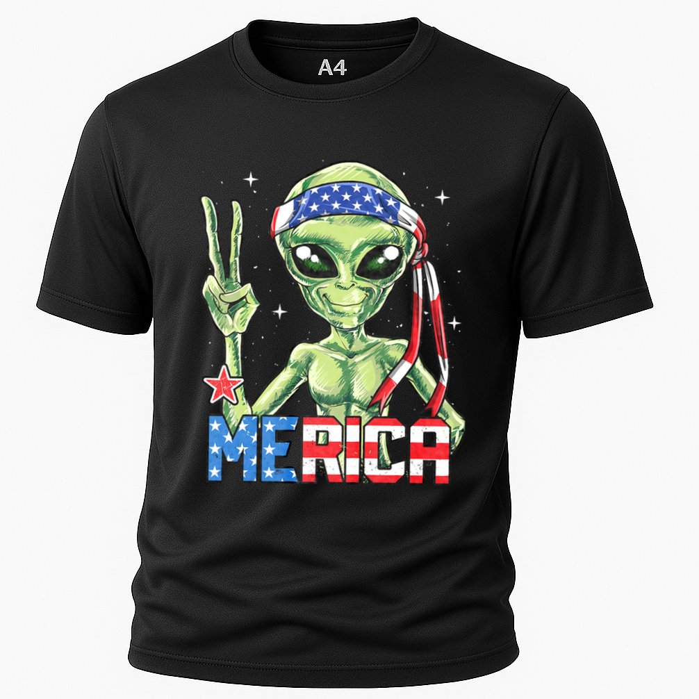 Alien Merica 4th Of July American Flag Performance Shirt