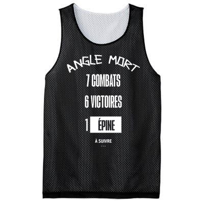 Angle Mort 7 Combats 6 Victoires 1 Epine Mesh Reversible Basketball Jersey Tank