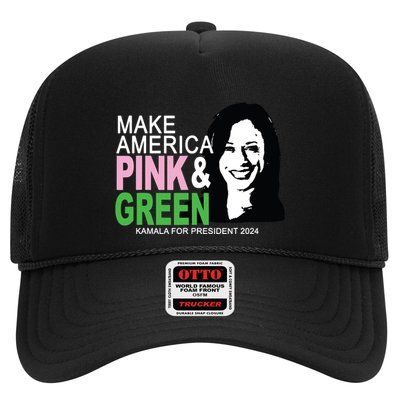 A Make America Pin K And Green Election Vote Kamala Trucker Hat