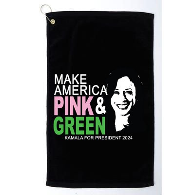 A Make America Pin K And Green Election Vote Kamala Golf Towel
