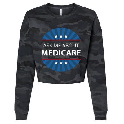 Ask Me About Medicare Cropped Pullover Crew