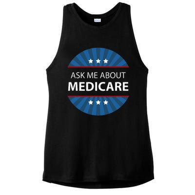 Ask Me About Medicare Ladies PosiCharge Tri-Blend Wicking Tank